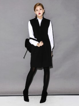 「シアータイツ」｜bluepopsさん（レディース・170cm）の冬コーディネート