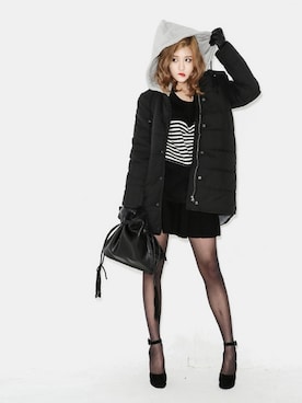 「シアータイツ」｜bluepopsさん（レディース・170cm）の冬コーディネート