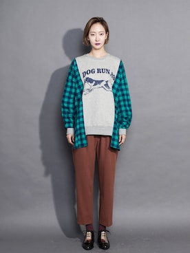 「スウェット×シャツ」｜bluepopsさん（レディース・166cm）の冬コーディネート