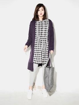 「ロングカーディガン」｜bluepopsさん（レディース・170cm）の春コーディネート