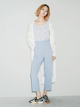 「ロングカーディガン」｜bluepopsさん（レディース・170cm）の春コーディネート