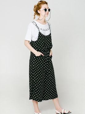 「アイテム（オールインワン・サロペット）」を使った、bluepopsさん（レディース・170cm）の夏コーディネート