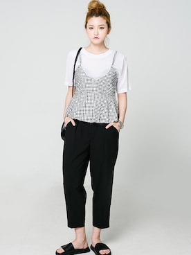 「アイテム（キャミソール）」を使った、bluepopsさん（レディース・170cm）の夏コーディネート