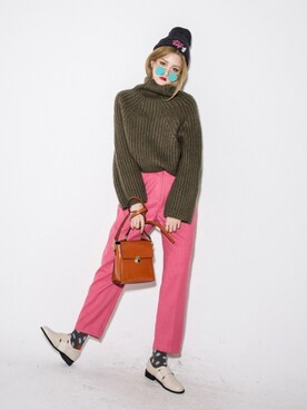 「 スラックス」｜bluepopsさん（レディース・170cm）の冬コーディネート