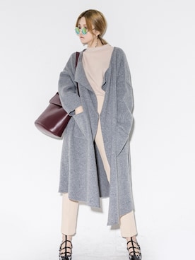 「ショールカラー」｜bluepopsさん（レディース・170cm）の冬コーディネート