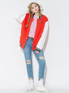 「 デニム」｜bluepopsさん（レディース・170cm）の冬コーディネート