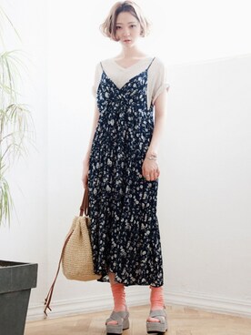 「 キレイめ」｜「アイテム（ワンピース）」を使った、bluepopsさん（レディース・170cm）の夏コーディネート