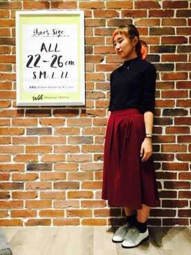 「アイテム（ドレスシューズ、グレー系）」を使った、WA ORientalTRaffic 高岡店さん（レディース・160cm）の秋コーディネート