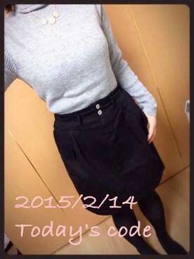 「バレンタインデートスタイル」｜「アイテム（チェスターコート）」を使った、misakiさん（レディース・157cm）の冬コーディネート