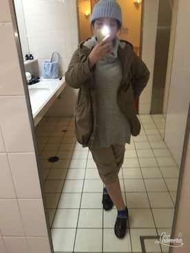 「アイテム（モッズコート、ブラウン系）」を使った、Akemi   さん（レディース・156cm）の秋コーディネート