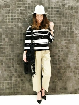 「JEANASIS（ジーナシス）のアイテム（チノパンツ）」を使った、JEANASIS 柏マルイ店STAFFさん（レディース・168cm）の冬コーディネート