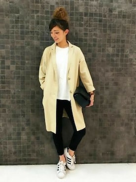 「花見」｜「アイテム（その他アウター）」を使った、JEANASIS 柏マルイ店STAFFさん（レディース・168cm）の春コーディネート