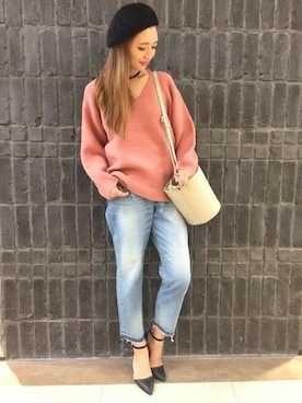 「もちもちニット」｜JEANASIS 柏マルイ店STAFFさん（レディース・168cm）の秋コーディネート