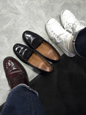 「アイテム（モカシン/デッキシューズ）」を使った、ben_kozakiさん（メンズ・180cm）の秋コーディネート