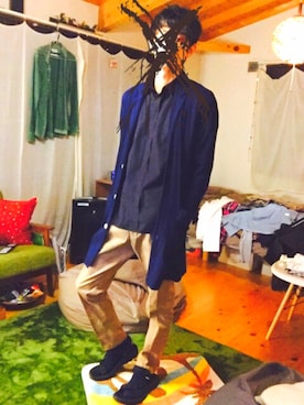 「AZUL by moussy（アズールバイマウジー）のアイテム（サンダル）」を使った、TAKIDAIさん（メンズ・172cm）の春コーディネート