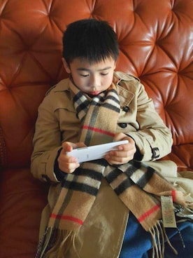 「BURBERRY（バーバリー）のアイテム（ジャケット/アウター、ベージュ系）」を使った、Akiさん（レディース・162cm）の冬コーディネート