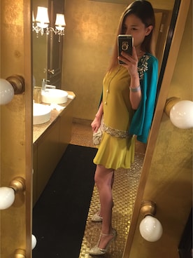 「GRACE CONTINENTAL（グレースコンチネンタル）のアイテム（キャミソール、グリーン系）」を使った、Akiさん（レディース・162cm）の春コーディネート