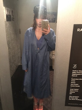 「GALLARDAGALANTE（ガリャルダガランテ）のアイテム（帽子、ブルー系）」を使った、Akiさん（レディース・162cm）の春コーディネート