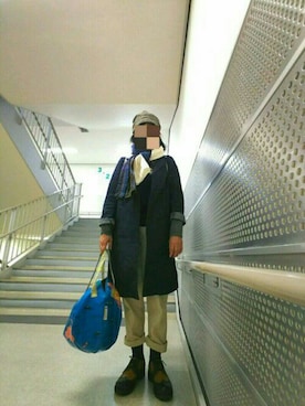 「FUNSET OF ART（ファンセットオブアート）のアイテム（帽子）」を使った、ちえぞうさん（レディース・156cm）の秋コーディネート