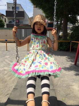 「fafa（フェフェ）のアイテム（帽子）」を使った、ののさん（キッズ・110cm）の夏コーディネート