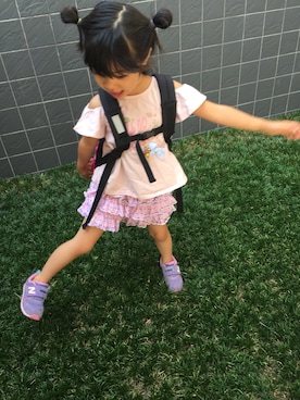 「fafa（フェフェ）のアイテム（スカート）」を使った、ののさん（キッズ・110cm）の夏コーディネート