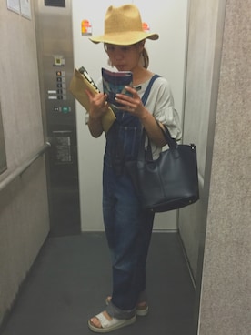「すっぴん」｜「アイテム（サロペット/オーバーオール）」を使った、ARAREさん（レディース・153cm）の春コーディネート