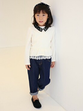 「green label relaxing（グリーンレーベルリラクシング）のアイテム（その他）」を使った、green label relaxing キッズ1さん（キッズ・105cm）の秋コーディネート