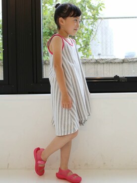 「涼しげ」｜「アイテム（ワンピース/ドレス）」を使った、green label relaxing キッズ1さん（キッズ・110cm）の夏コーディネート