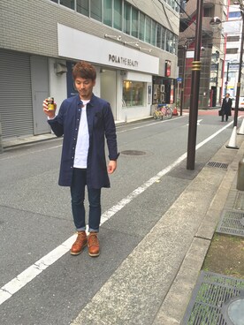 「HERE'S（HERE'S）のアイテム（トップス）」を使った、H.Jさん（メンズ・173cm）の春コーディネート