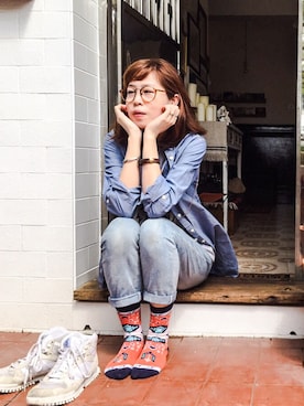 「travel」｜「アイテム（財布/小物）」を使った、nomadisaさん（レディース・169cm）の春コーディネート