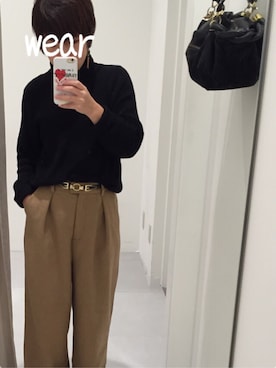 「GRANDEDGE（グランドエッジ）のアイテム」を使った、Chinaさん（レディース・151cm）の秋コーディネート