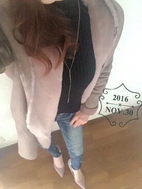 「URBAN RESEARCH ROSSO WOMEN（アーバンリサーチ　ロッソ）のアイテム（ムートンコート）」を使った、ankさん（レディース・168cm）の秋コーディネート