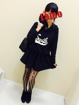 「アイテム（スウェット）」を使った、Lamoさん（レディース・157cm・10代）の秋コーディネート