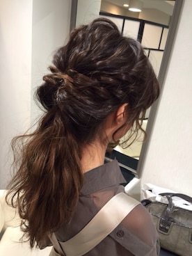 「ヘアセット」｜Momocoさん（レディース・150cm）の冬コーディネート
