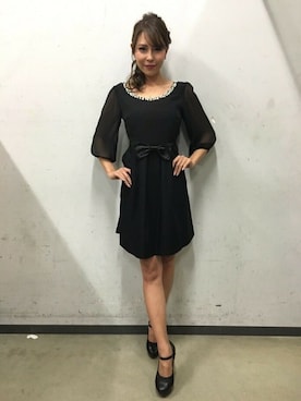 「FayMay（フェイメイ）のアイテム（ワンピース）」を使った、Momocoさん（レディース・150cm）の冬コーディネート