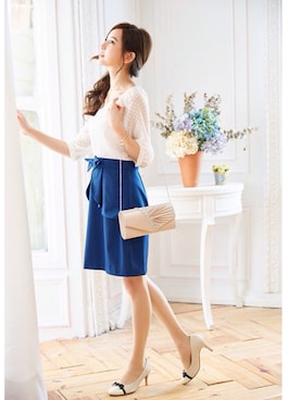 「FayMay（フェイメイ）のアイテム（ワンピース）」を使った、Momocoさん（レディース・150cm）の冬コーディネート