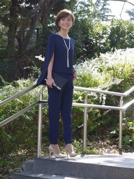 「FayMay（フェイメイ）のアイテム（つなぎ/オールインワン）」を使った、Momocoさん（レディース・150cm）の春コーディネート