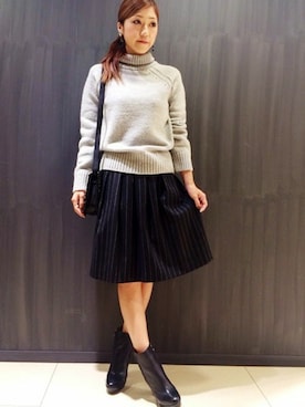 D'issy名古屋店スタッフさん（レディース・160cm）の秋コーディネート