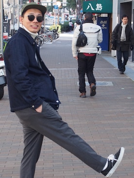 「united arrows」｜「アイテム（デニムジャケット）」を使った、dodoさん（メンズ・165cm）の春コーディネート