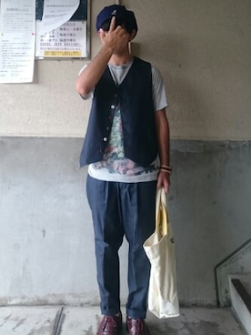 「FRAPBOIS half」｜よしきさん（メンズ・157cm）の秋コーディネート