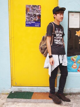 「cheap monday」｜「アイテム（デニムジャケット）」を使った、mrjbさん（メンズ・173cm）の夏コーディネート