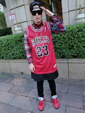 「jordan（スニーカー、その他）」を使った、負心漢さん（メンズ・178cm）の春コーディネート