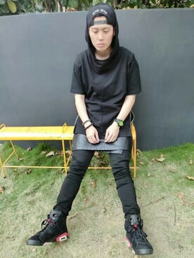 「jordan（スニーカー、その他）」を使った、負心漢さん（メンズ・178cm）の春コーディネート