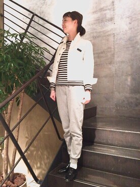 「アダムエロペ」｜「アイテム（デニムジャケット）」を使った、sa_kiさん（レディース・170cm）の冬コーディネート