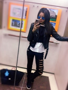 「FOREVER 21」｜「アイテム（トレンチコート）」を使った、Mixxyさん（レディース・152cm）の秋コーディネート