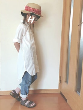 「petit main（プティマイン）のアイテム（その他）」を使った、HaaJooさん（キッズ・128cm）の春コーディネート