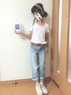 「ドラフトGAP」｜「アイテム（福袋/福箱）」を使った、HaaJooさん（キッズ・128cm）の夏コーディネート