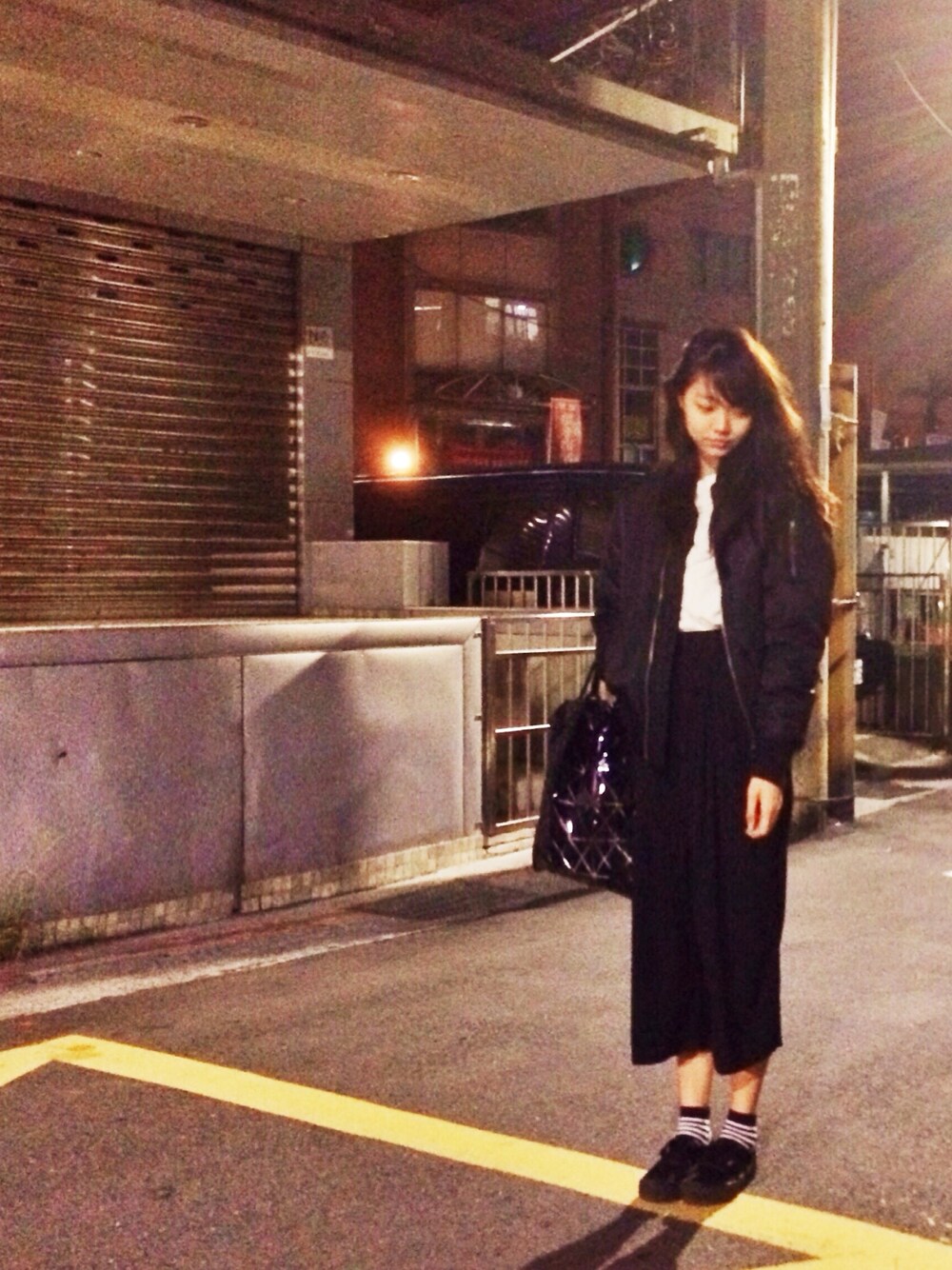 「Taiwan、TAIPEI、MA1、STYLENANDA、零。、US VANS、BAO BAO ISSEY MIYAKE、CASIO、CHEAPMONDAY」｜「STYLENANDAのアイテム（Tシャツ/カットソー、ホワイト系）」を使った、zeroさん（レディース・166cm）の秋コーディネートの1枚目の写真