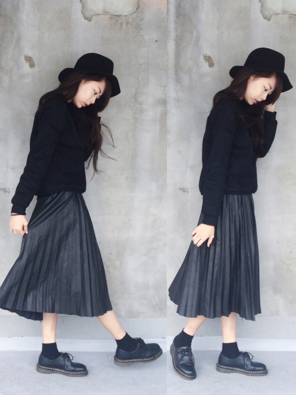 「零。、zeroselectshop、black、Dr.Martens」｜「Dr. Martensのアイテム（その他シューズ、ブラック系）」を使った、zeroさん（レディース・166cm）の冬コーディネートの1枚目の写真
