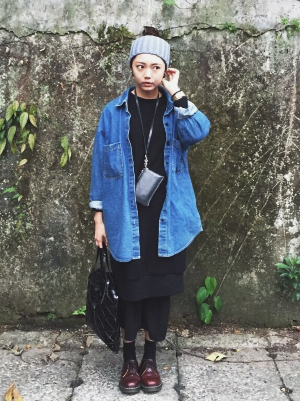 「零。、zero、zeroselectshop、Dr.Martens、STYLENANDA、ISSEY MIYAKE、CASIO」｜「Dr. Martensのアイテム（その他シューズ、ブラウン系）」を使った、zeroさん（レディース・166cm）の春コーディネートの1枚目の写真
